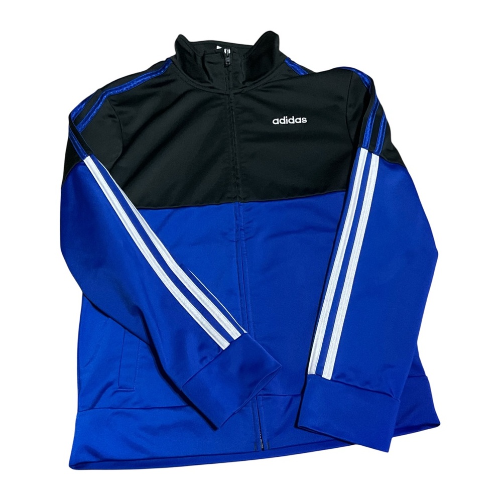 Adidas Men's Black and Blue Lightweight Jacket kids size M /10-12